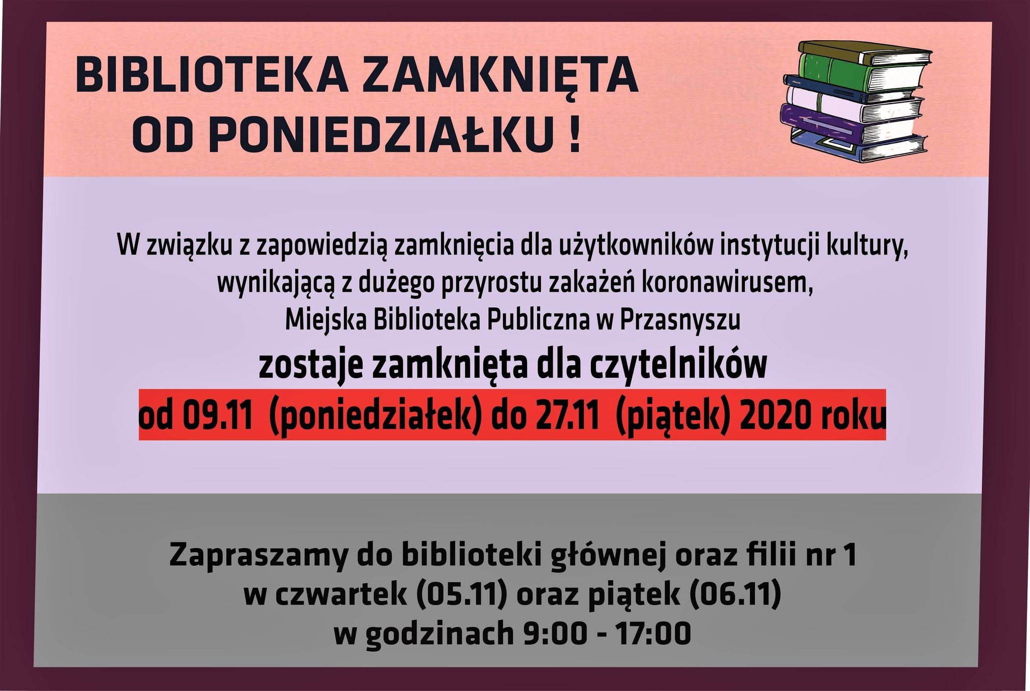 nieczynne listopad